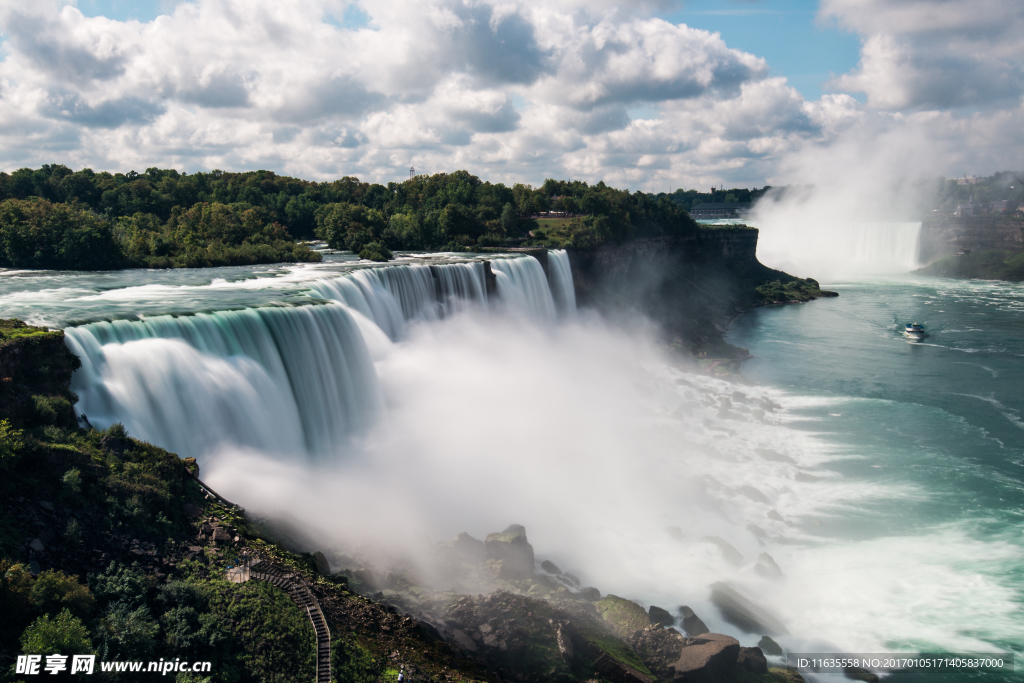 瀑布风景高清摄影图片