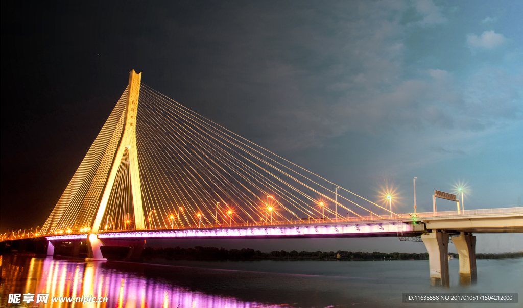 大桥高清夜景图片