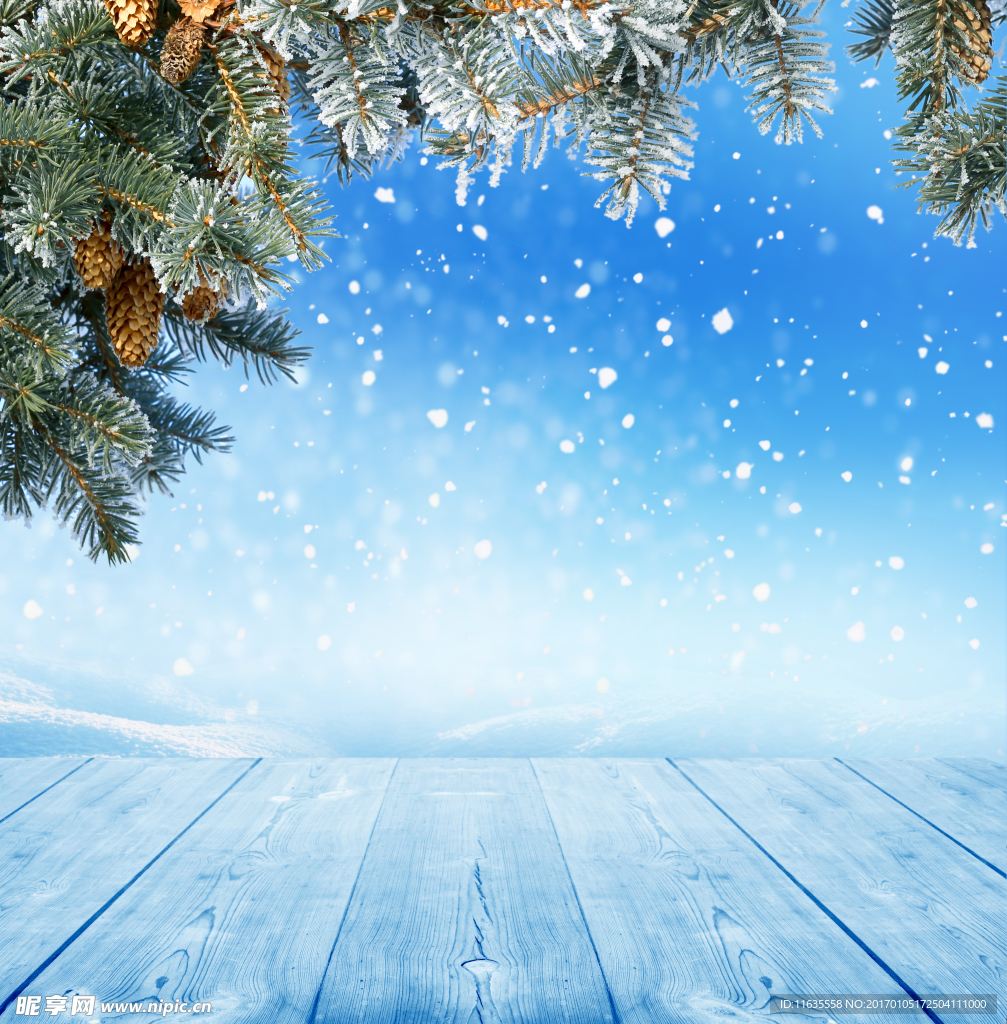 冬天雪景高清图片