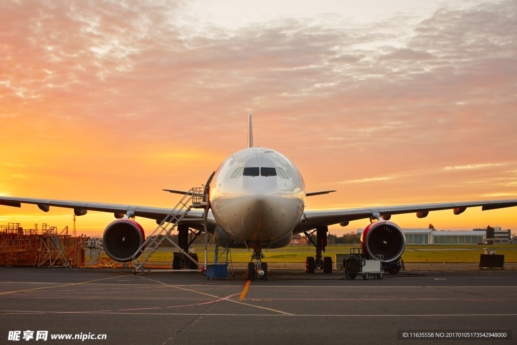 飞机客机特写高清图片