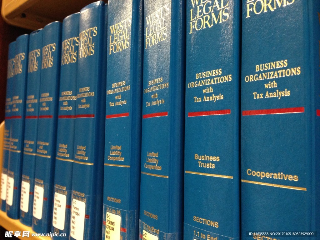 蓝色的法律书籍