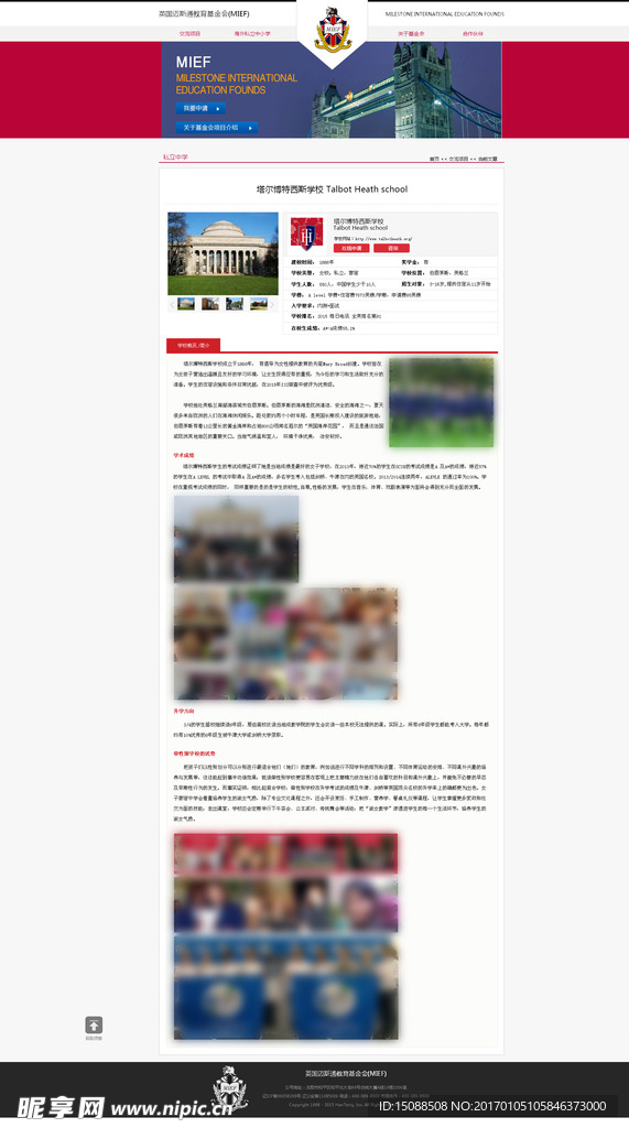 教育行业网页设计