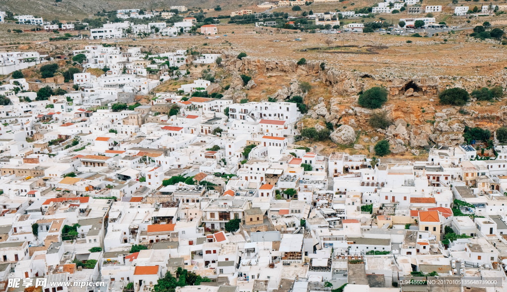 城镇密集房子图片