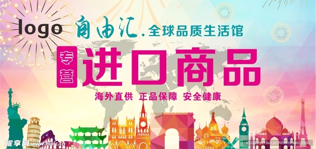 进口商品签名墙