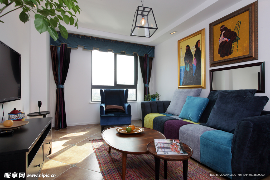 地中海风格客厅效果图