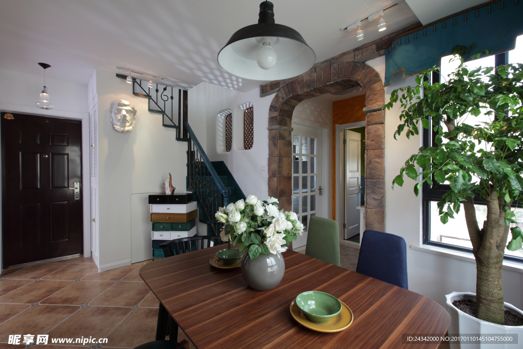 地中海风格餐厅效果图