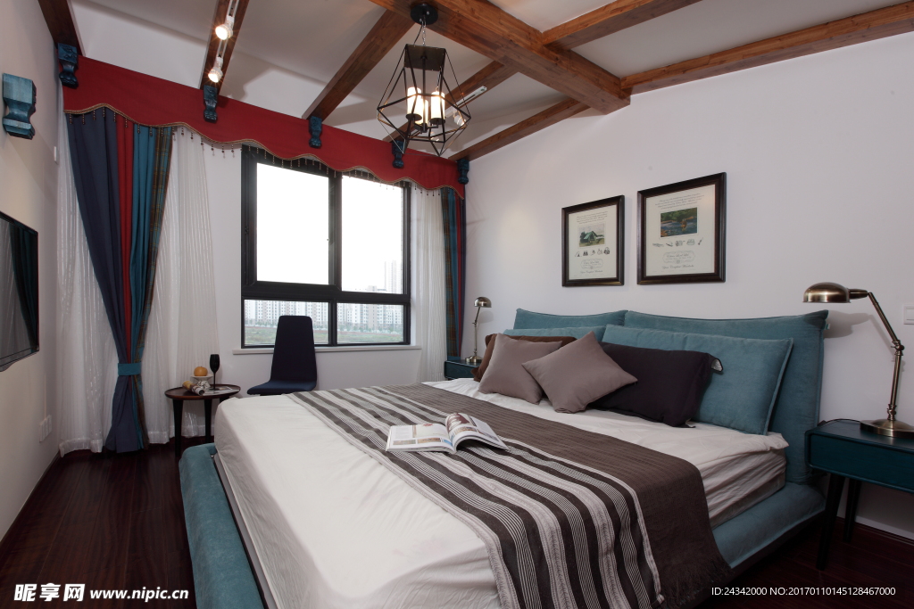 地中海风格卧室设计效果图