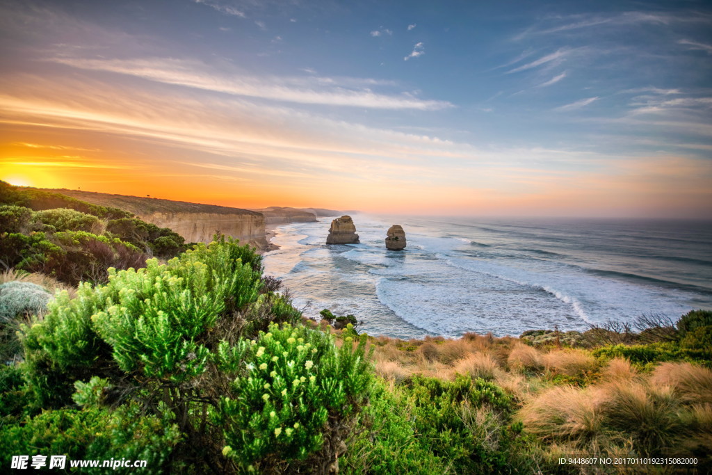 海边晨曦唯美风景图片