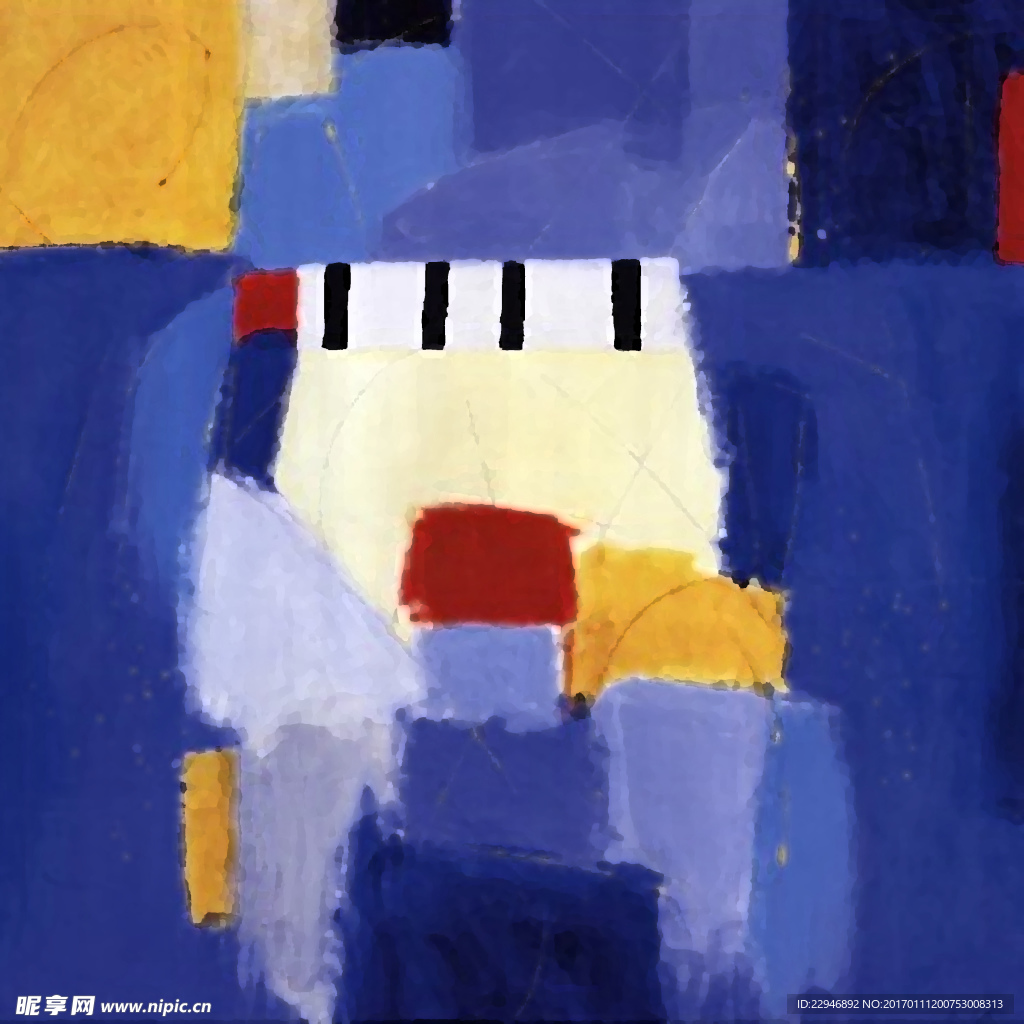 蓝色抽象艺术 色块