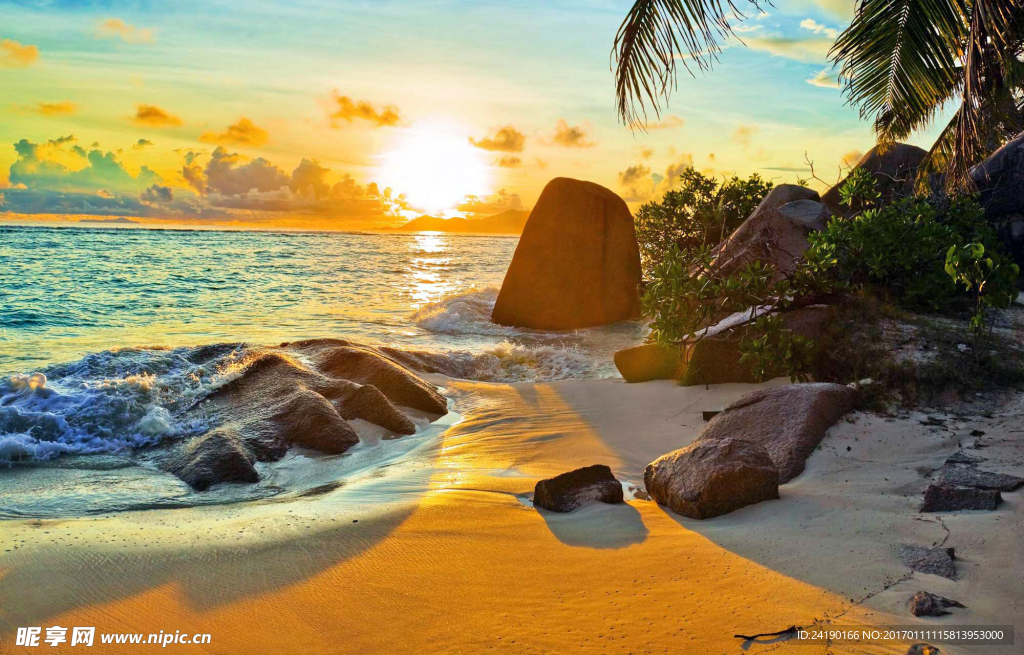 风景图片 大海 夕阳