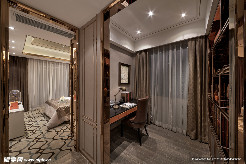 古典风格书房实景图