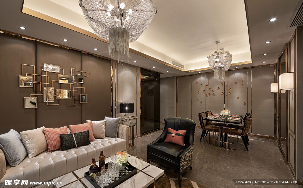 古典风格客厅实景图