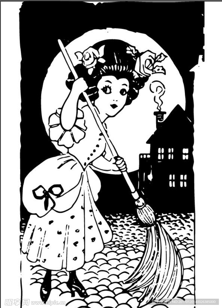 打扫房子装饰画