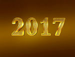 ２０１７新年金色数字大字