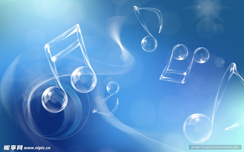 清爽 音符 炫光