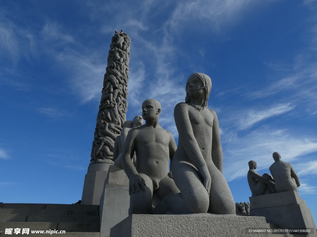 维格兰公园雕塑图片