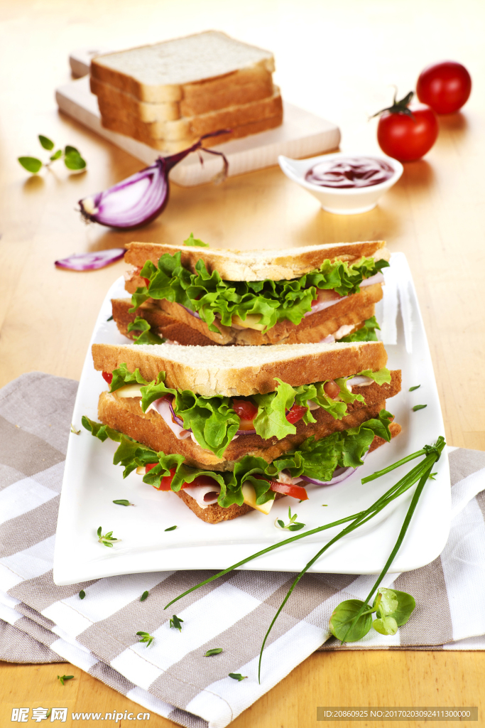 三明治面包图片