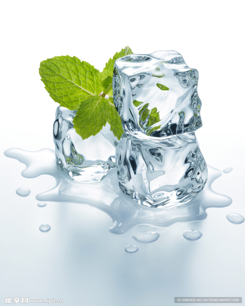 融化的冰块图片
