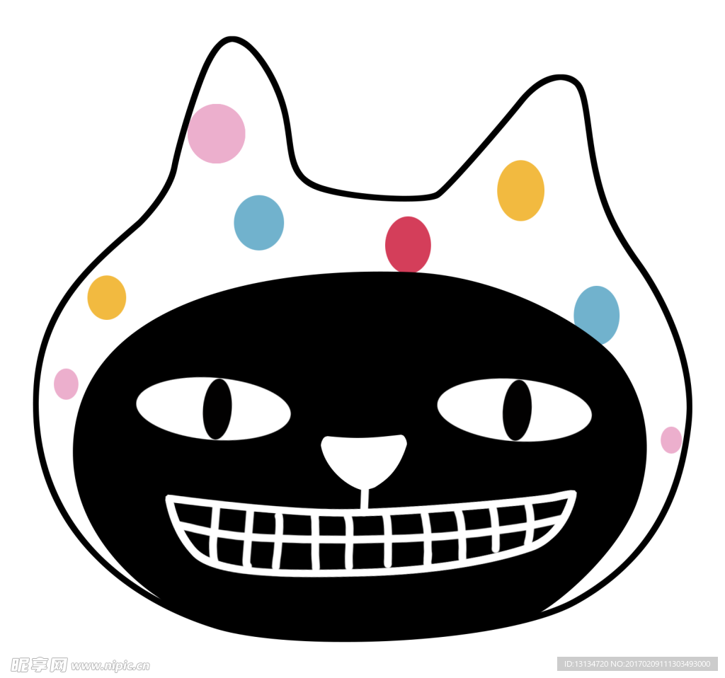 猫咪 表情 带帽子的猫 黑猫