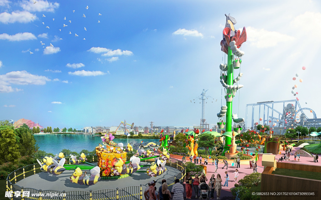 合肥万达城梦蝶仙境效果图