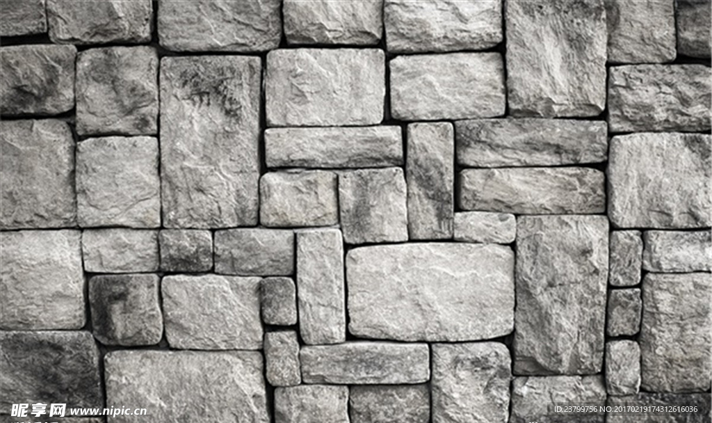 简约黑白色建筑砖块背景墙装饰画