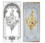 欧式牡丹 艺术玻璃