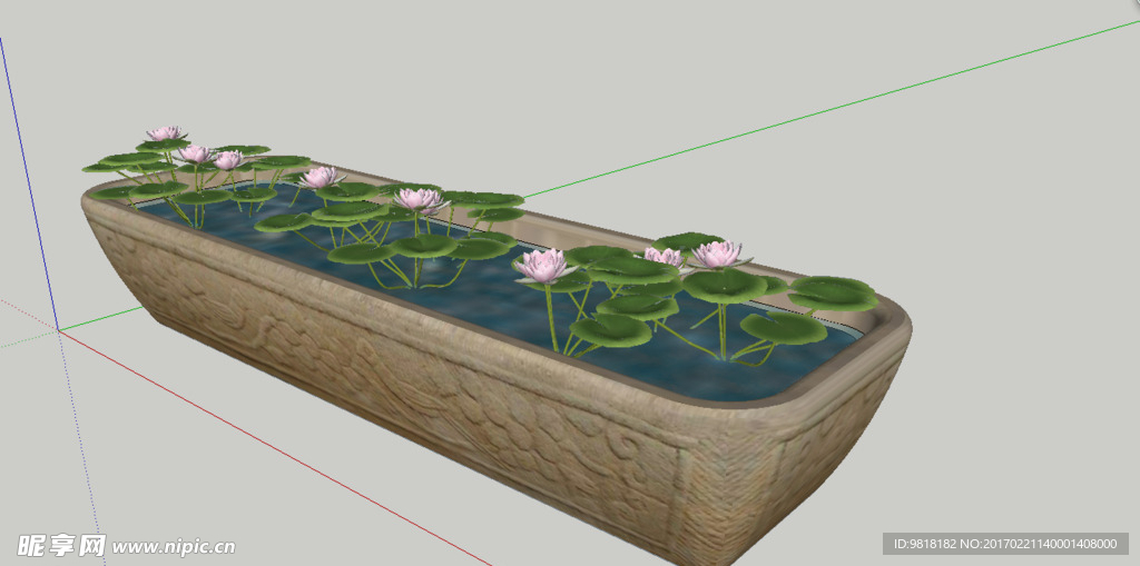 原创su模型饮马槽