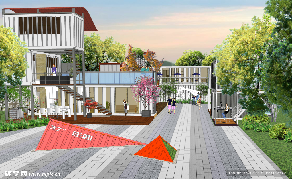 集装箱住宅单体效果图