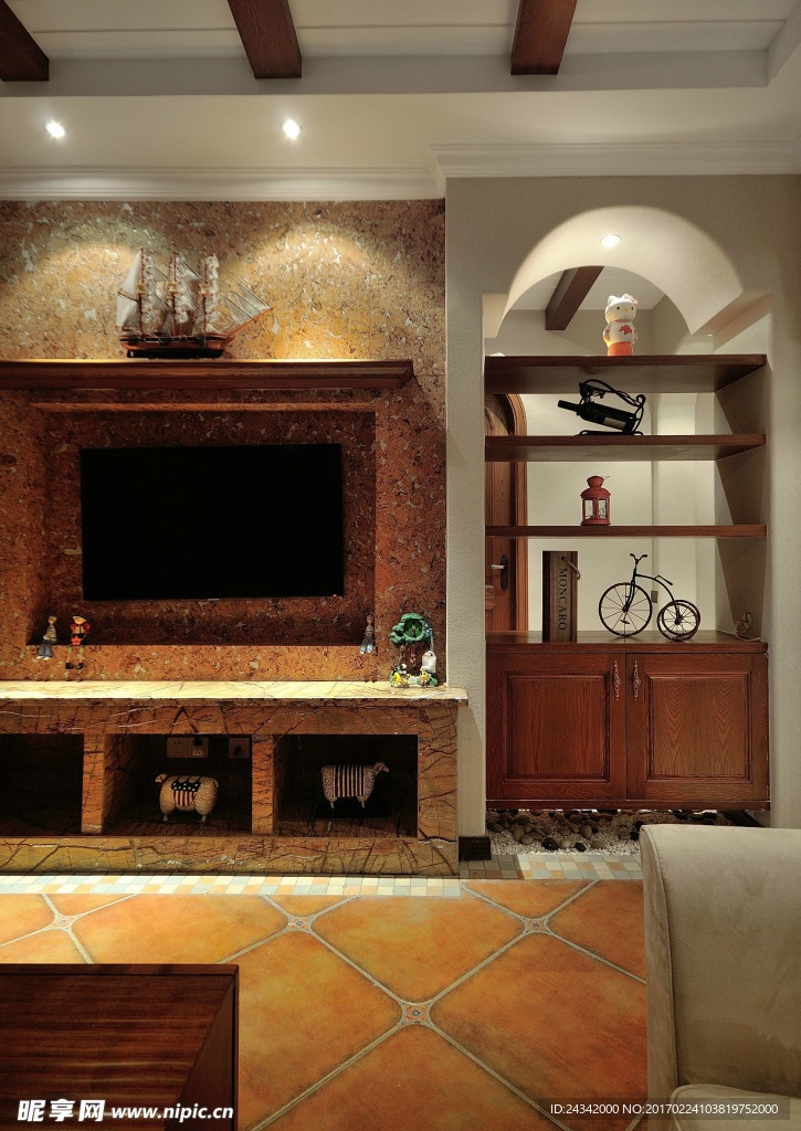 地中海风格装饰实景图