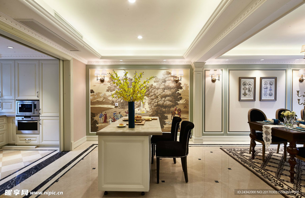 古典风格室内装饰实景图