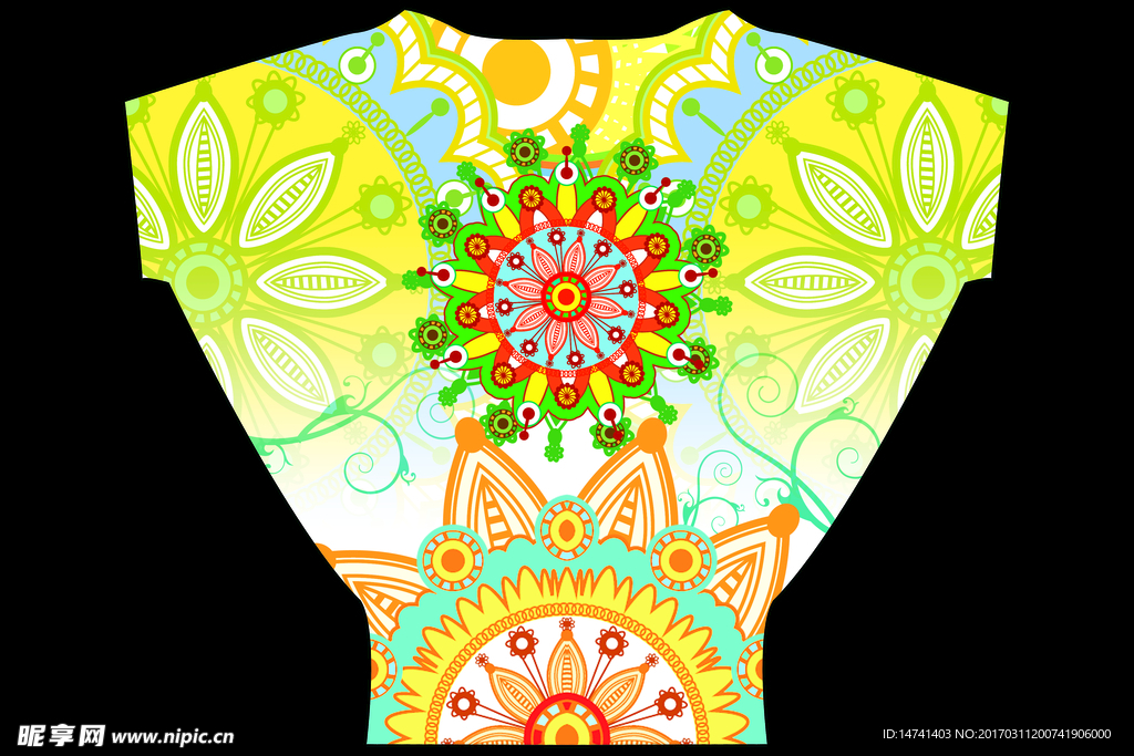 朋克风格腰果花纹碎花花朵