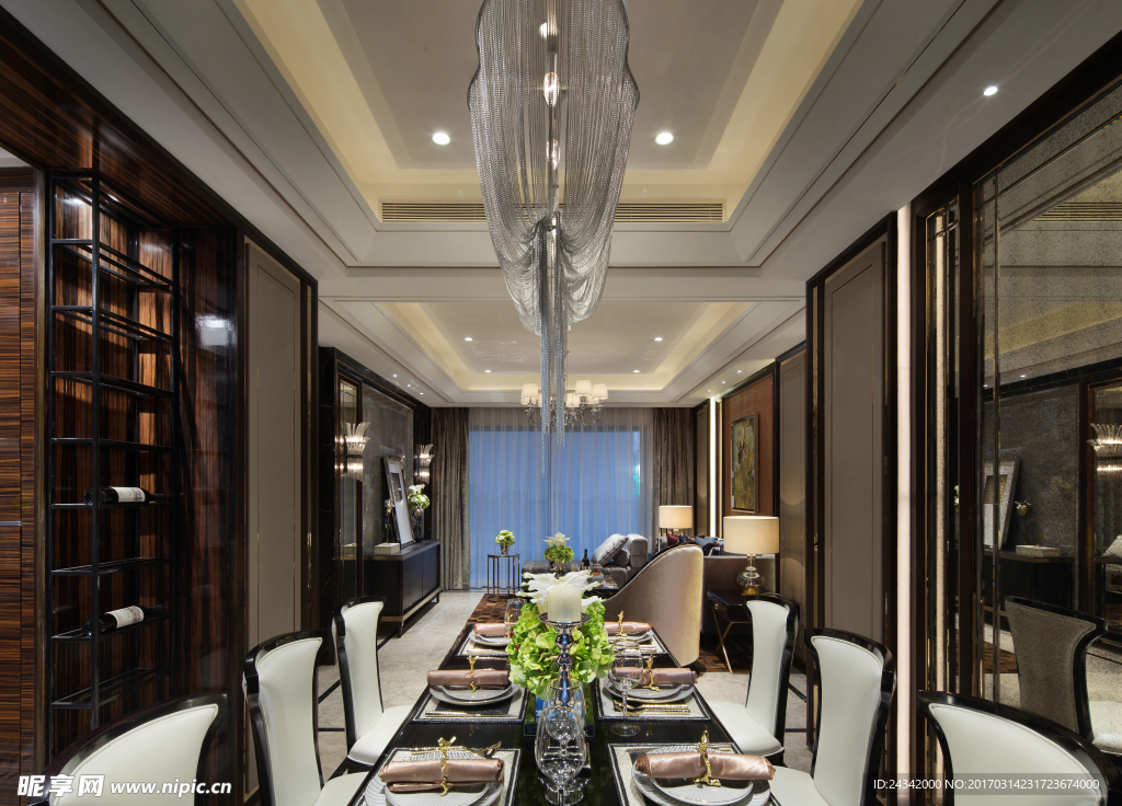 别墅装饰设计餐厅实景图