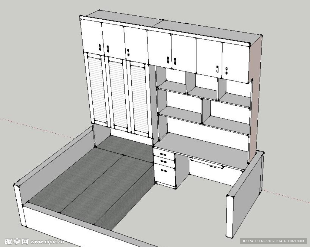 一体式家具模型