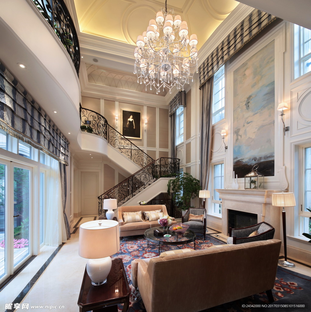 美式复古风格室内装饰实景图