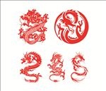 中国龙矢量素材图