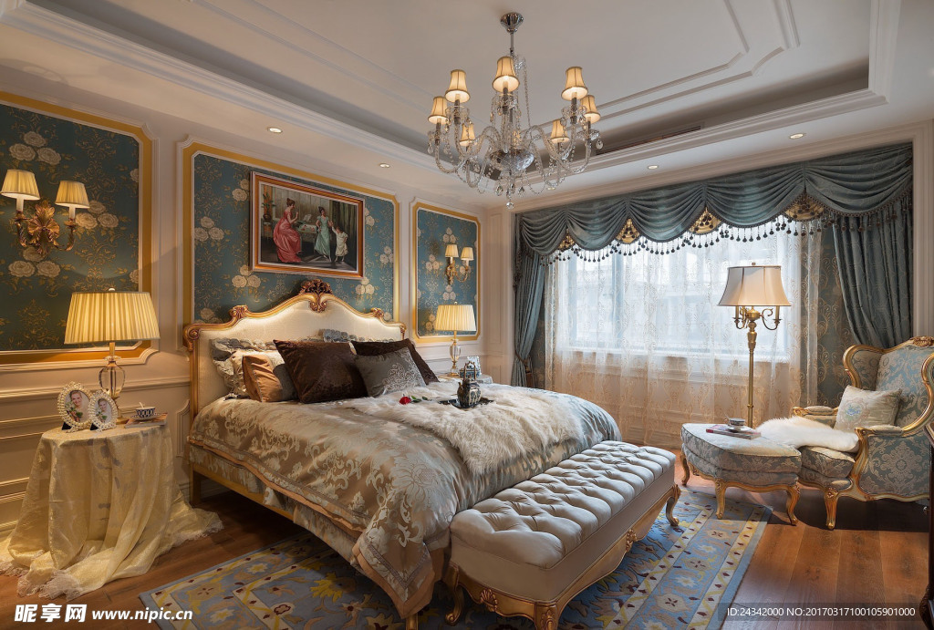 法式风格室内装饰实景图