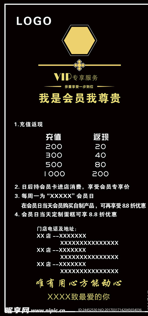 蛋糕店会员展板