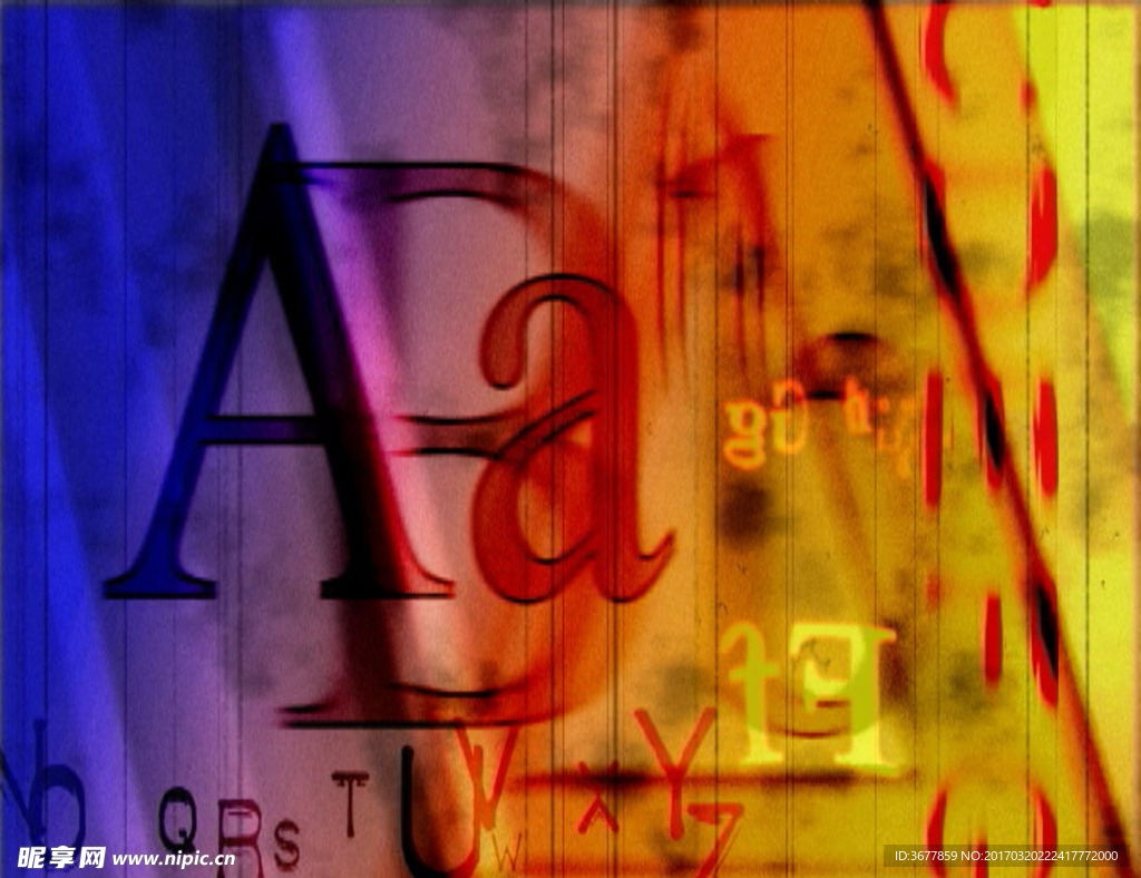 英语字母动态背景