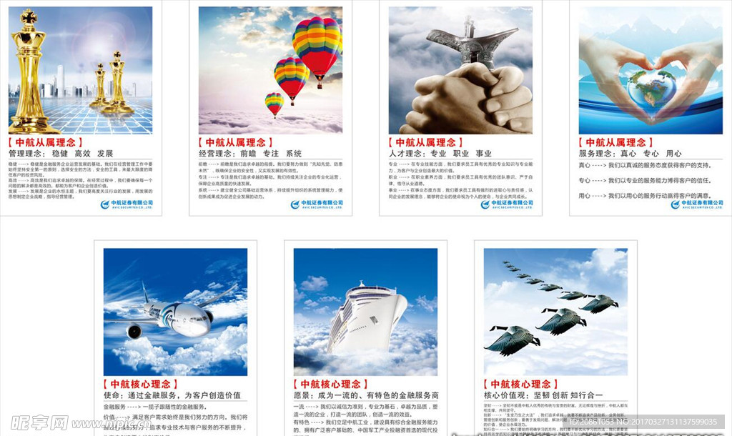 中航证券企业文化展板