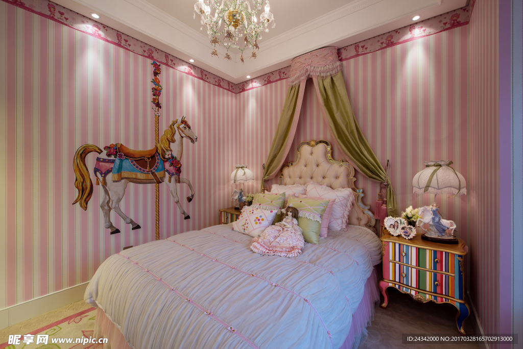 美式风格室内装饰实景图