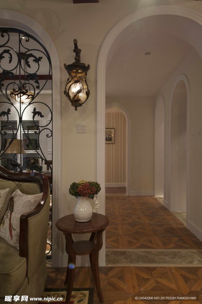 美式风格室内装饰实景图