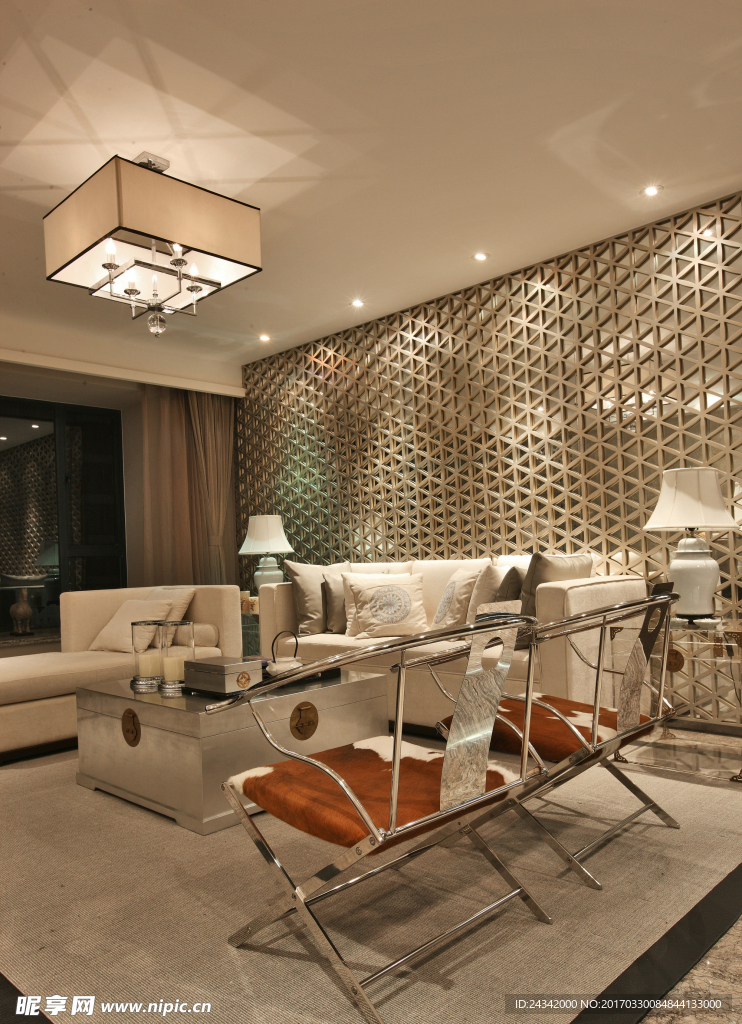 新中式风格室内装饰实景图