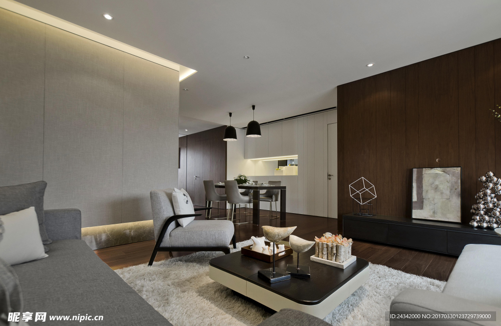 北欧风格室内装饰实景图