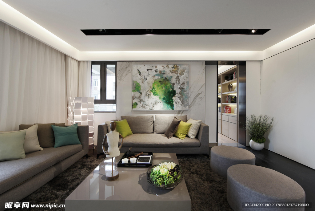 北欧风格室内装饰实景图