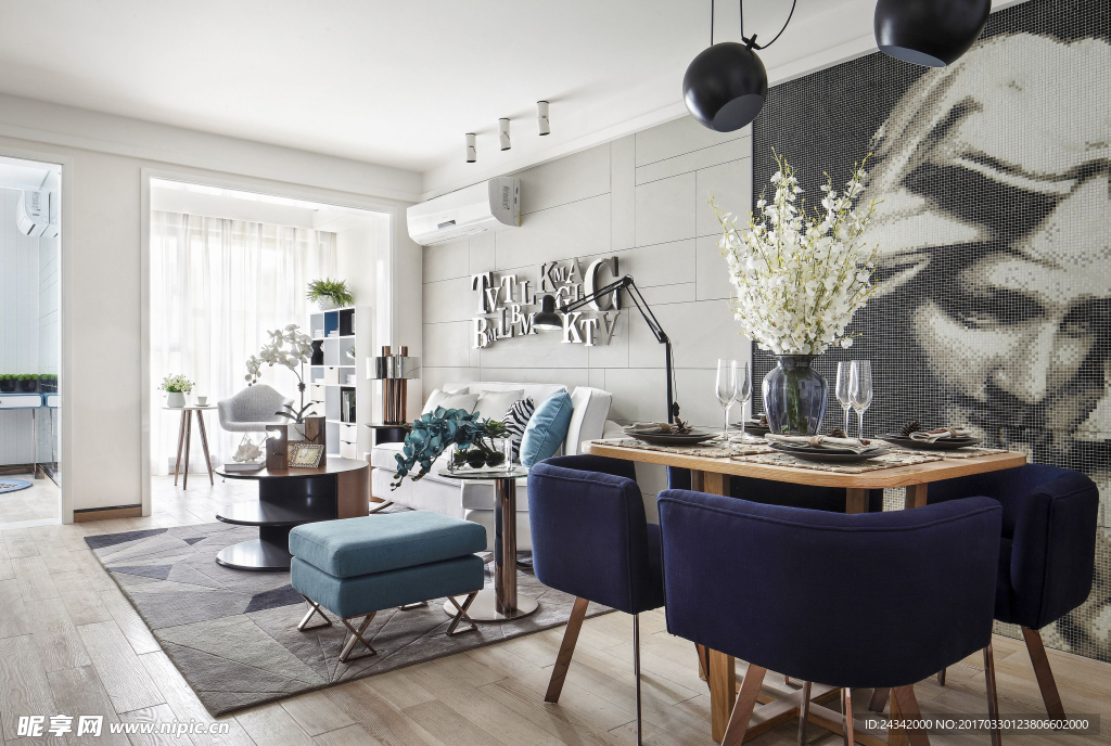 北欧风格室内装饰实景图