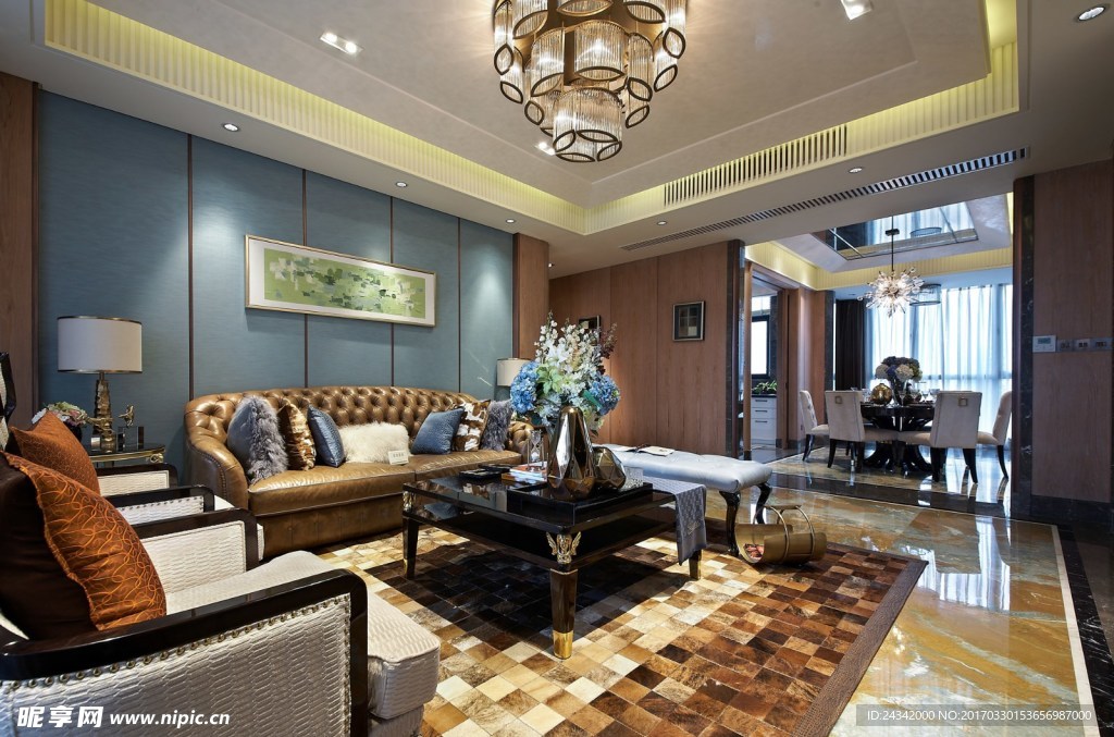 古典风格室内装饰实景图