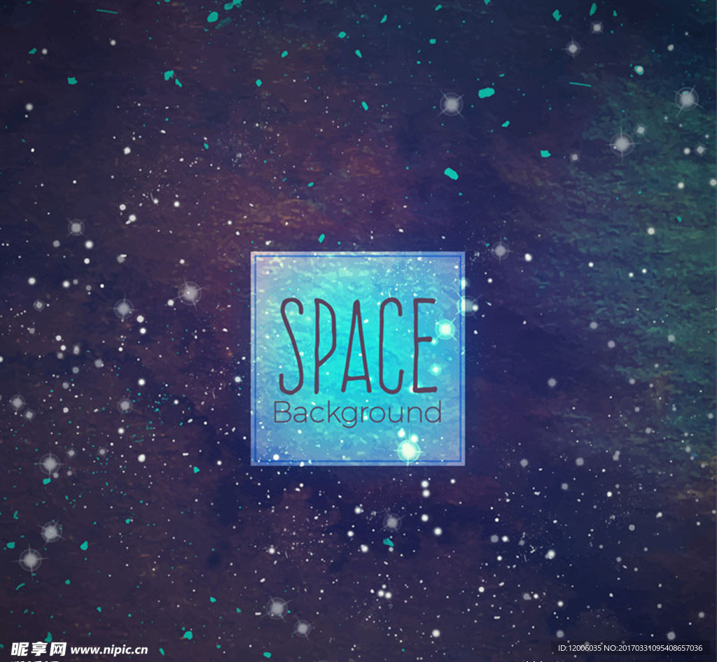 深蓝色太空背景矢量素材