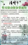 清明节备货通知海报