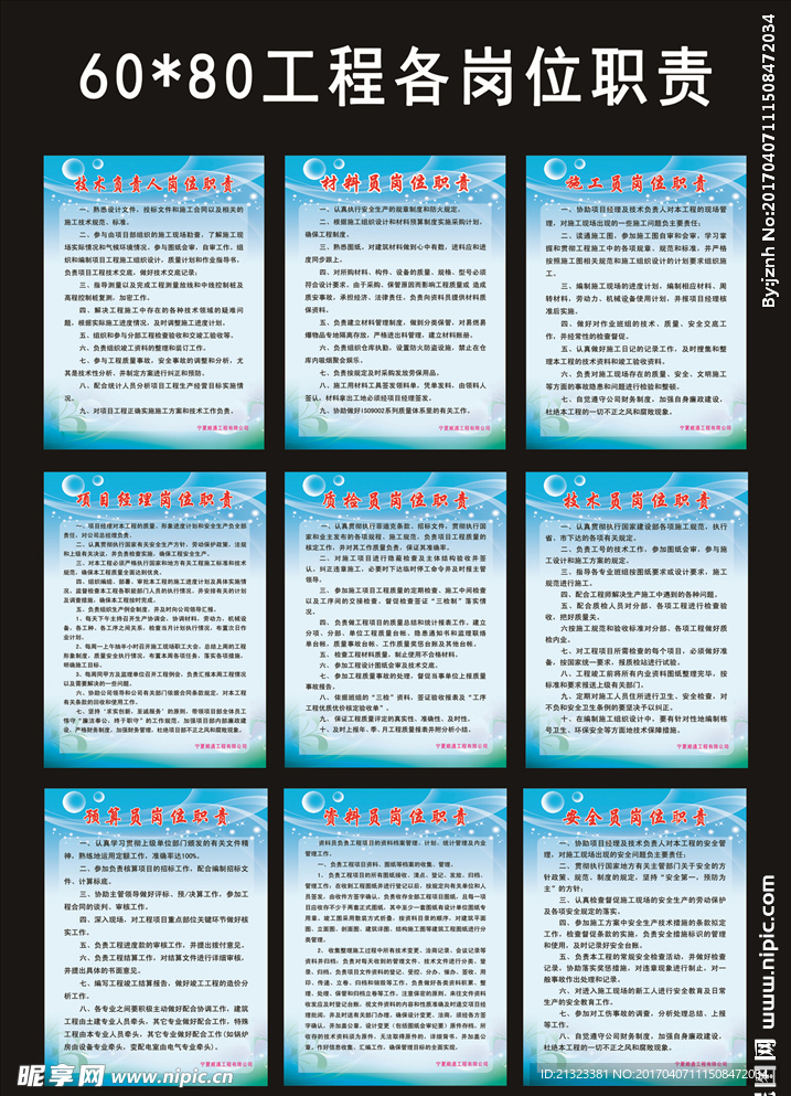 工程八大员职责