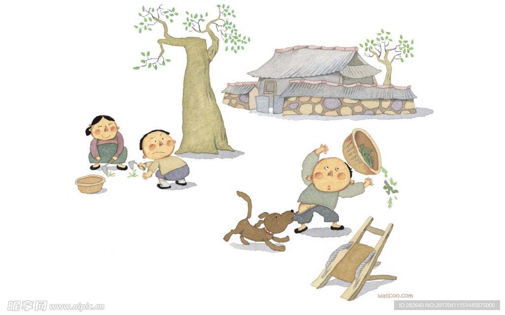 割猪草桌面壁纸